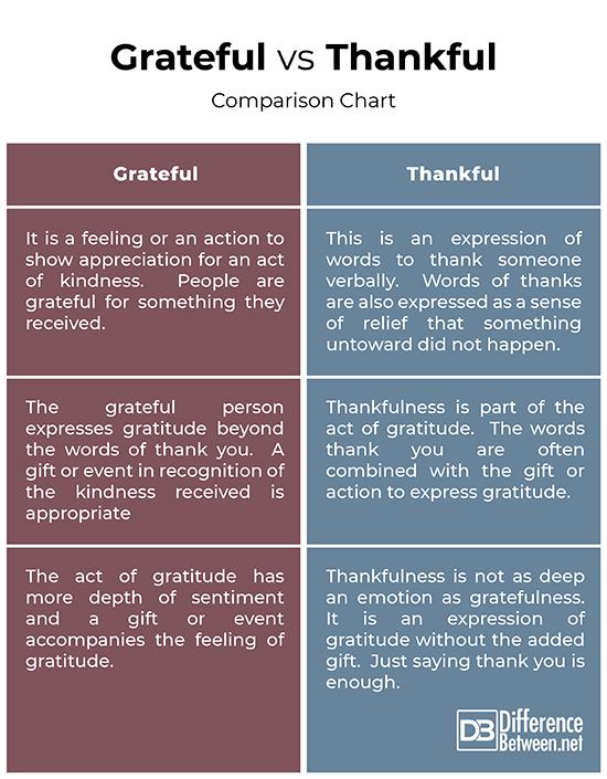  Difference Between Grateful And Thankful Difference Between